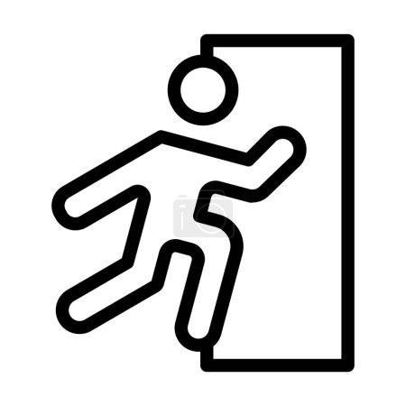Ilustración de Icono de línea gruesa de vectores de salida de emergencia para uso personal y comercial - Imagen libre de derechos