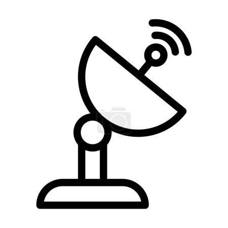 Illustration for Satellite Dish Vector Thick Line Icon For Personal And Commercial Use - Royalty Free Image
