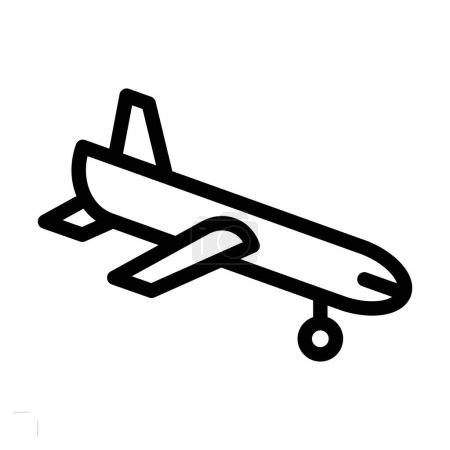 Téléchargez les illustrations : Icône de ligne épaisse de vecteur d'atterrissage pour l'usage personnel et commercial - en licence libre de droit
