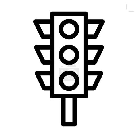 Illustration for Traffic Control Vector Thick Line Icon For Personal And Commercial Use - Royalty Free Image