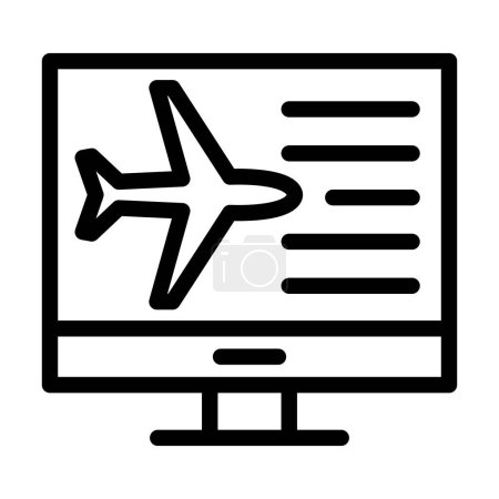 Ilustración de Información de vuelo Vector Thick Line Icono para uso personal y comercial - Imagen libre de derechos