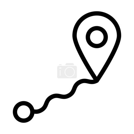 Illustration for Route Vector Thick Line Icon For Personal And Commercial Use - Royalty Free Image