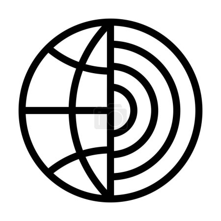 Ilustración de Icono de línea gruesa del vector de la tierra para el uso personal y comercial - Imagen libre de derechos