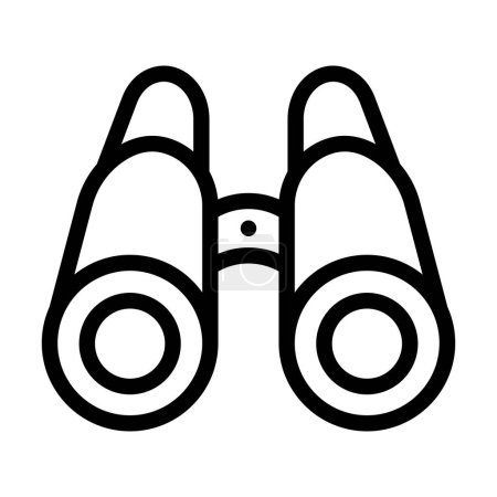 Illustration for Binoculars Vector Thick Line Icon For Personal And Commercial Use - Royalty Free Image