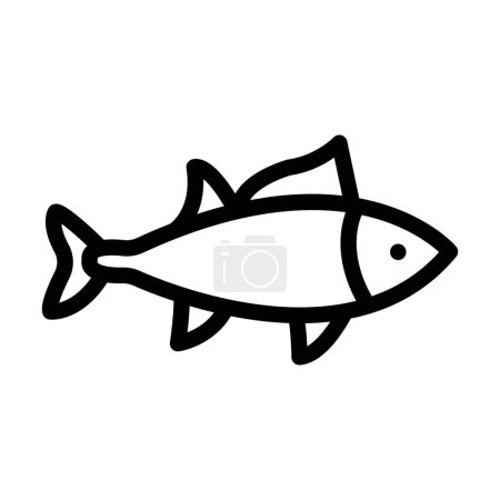 Illustration for Tuna Vector Thick Line Icon For Personal And Commercial Use - Royalty Free Image