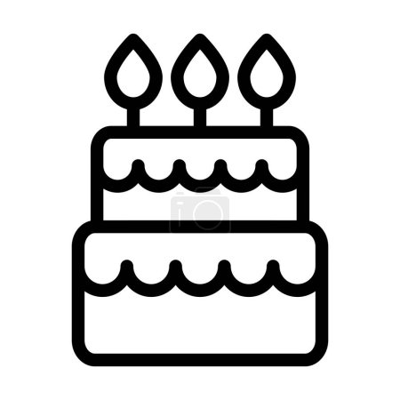 Illustration for Cake Vector Thick Line Icon For Personal And Commercial Use - Royalty Free Image