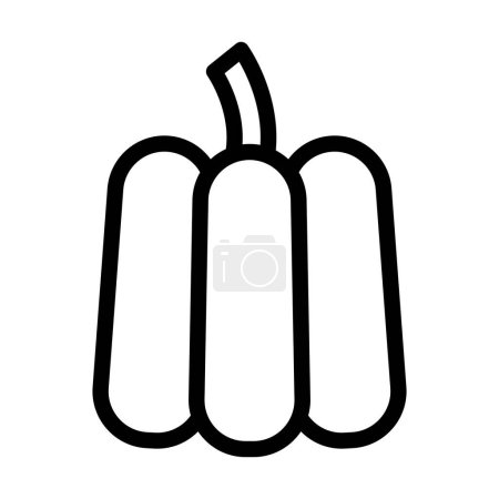 Illustration for Bell Pepper Vector Thick Line Icon For Personal And Commercial Use - Royalty Free Image