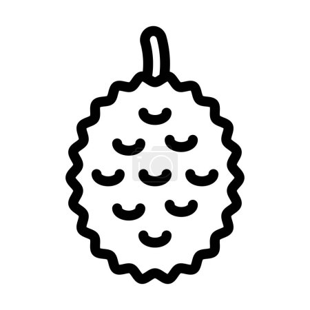Illustration for Jackfruit Vector Thick Line Icon For Personal And Commercial Use - Royalty Free Image