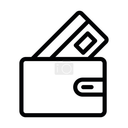 Illustration for Ewallet Vector Thick Line Icon For Personal And Commercial Use - Royalty Free Image