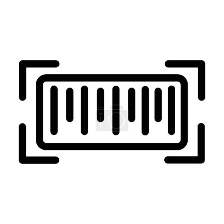 Ilustración de Icono de línea gruesa de vectores de código de barras para uso personal y comercial - Imagen libre de derechos