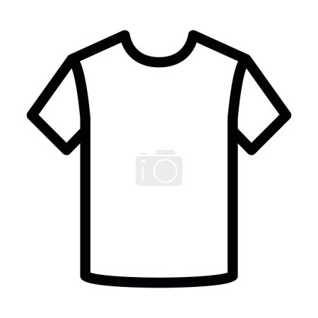 Téléchargez les illustrations : Icône de ligne épaisse de vecteur de conception de chemise pour l'usage personnel et commercial - en licence libre de droit