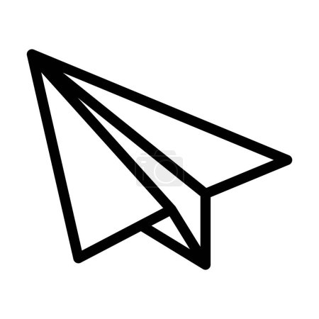 Ilustración de Icono de línea gruesa del vector del avión de papel para el uso personal y comercial - Imagen libre de derechos