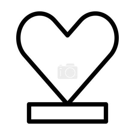 Ilustración de Icono de línea gruesa del vector del corazón para el uso personal y comercial - Imagen libre de derechos