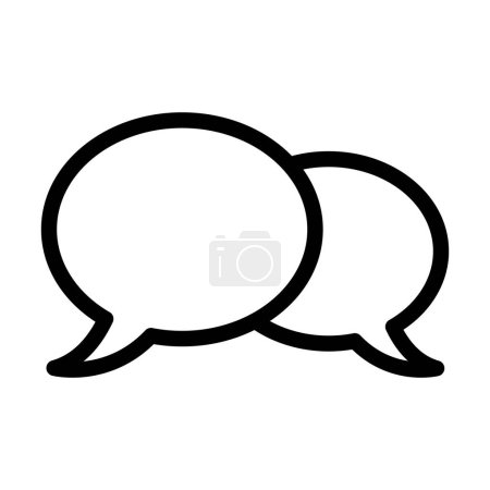 Ilustración de Chat Vector Thick Line Icono para uso personal y comercial - Imagen libre de derechos