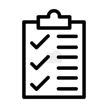 Illustration for To Do List Vector Thick Line Icon For Personal And Commercial Use - Royalty Free Image