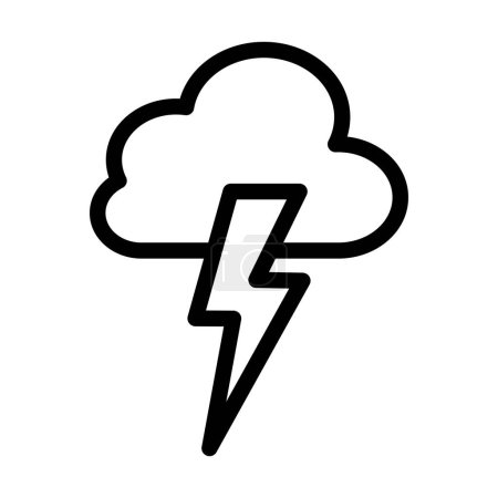 Illustration for Storm Vector Thick Line Icon For Personal And Commercial Use - Royalty Free Image