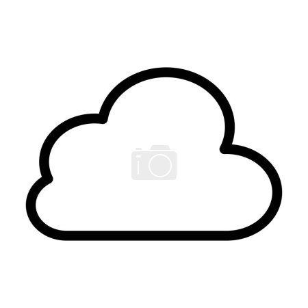 Téléchargez les illustrations : Icône de ligne épaisse de vecteur de nuage pour l'usage personnel et commercial - en licence libre de droit