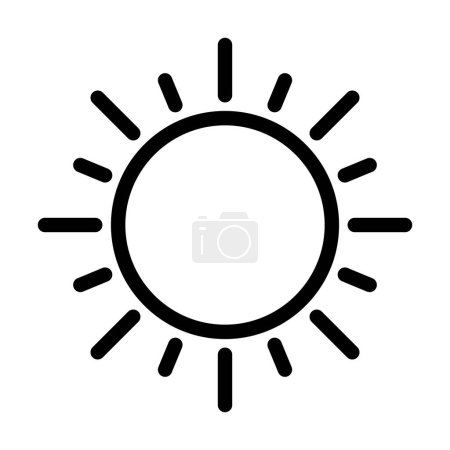 Ilustración de Sun Vector Thick Line Icono para uso personal y comercial - Imagen libre de derechos