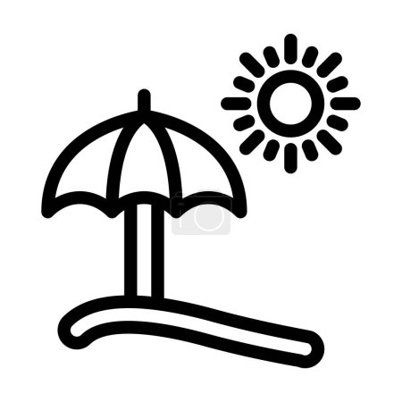 Ilustración de Vector de verano línea gruesa icono para uso personal y comercial - Imagen libre de derechos