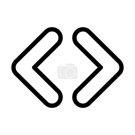 Icono de línea gruesa de vectores de flecha doble para uso personal y comercial
