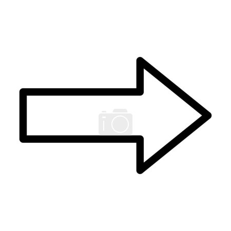 Illustration for Right Arrow Vector Thick Line Icon For Personal And Commercial Use - Royalty Free Image