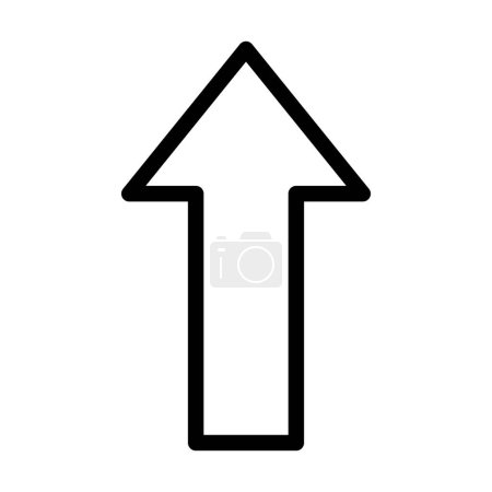Illustration for Up Arrow Vector Thick Line Icon For Personal And Commercial Use - Royalty Free Image