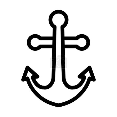 Illustration for Anchor Vector Thick Line Icon For Personal And Commercial Use - Royalty Free Image
