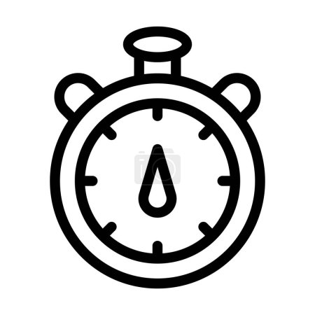 Ilustración de Icono de línea gruesa de vectores de cronómetro para uso personal y comercial - Imagen libre de derechos