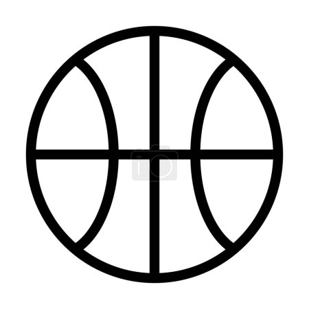 Téléchargez les illustrations : Icône épaisse de ligne de vecteur de basket-ball pour l'usage personnel et commercial - en licence libre de droit
