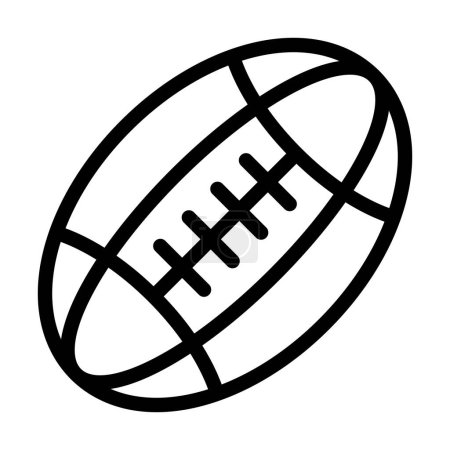 Illustration for Rugby Vector Thick Line Icon For Personal And Commercial Use - Royalty Free Image