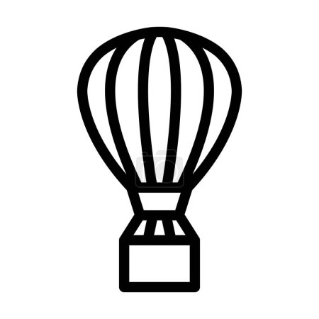 Illustration for Air Balloon Vector Thick Line Icon For Personal And Commercial Use - Royalty Free Image