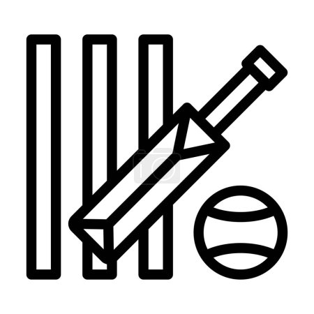 Illustration for Cricket Vector Thick Line Icon For Personal And Commercial Use - Royalty Free Image