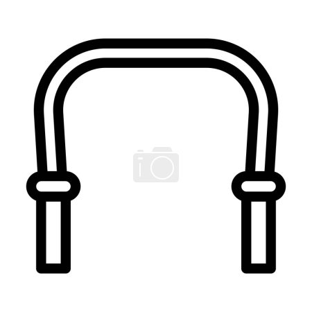 Illustration for Jumping Rope Vector Thick Line Icon For Personal And Commercial Use - Royalty Free Image