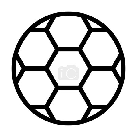 Ilustración de Vector de fútbol línea gruesa icono para uso personal y comercial - Imagen libre de derechos