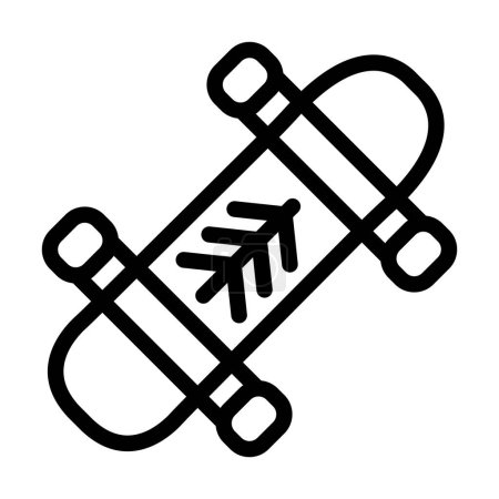 Illustration for Skateboard Vector Thick Line Icon For Personal And Commercial Use - Royalty Free Image