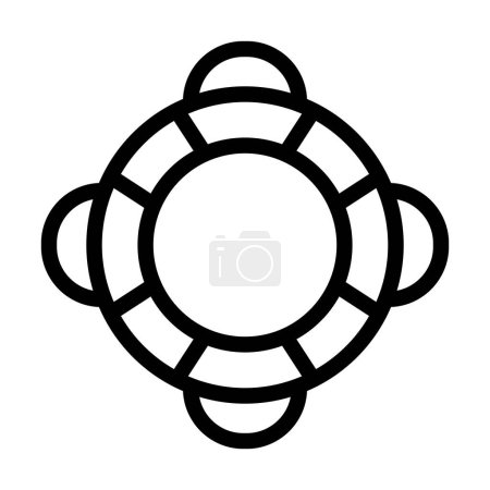 Ilustración de Icono de línea gruesa del vector de Lifebuoy para el uso personal y comercial - Imagen libre de derechos