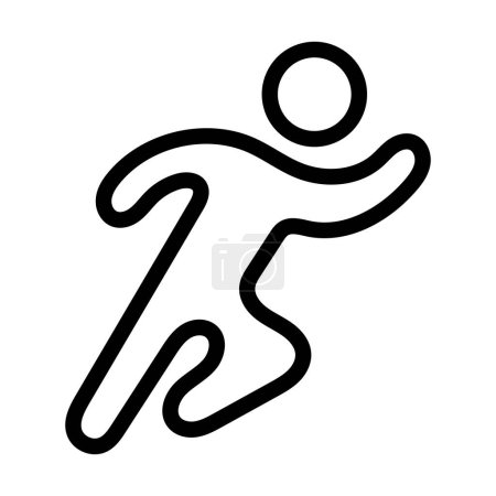 Ilustración de Runner Vector Thick Line Icono para uso personal y comercial - Imagen libre de derechos