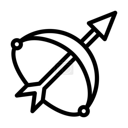 Illustration for Toy Archery Vector Thick Line Icon For Personal And Commercial Use - Royalty Free Image