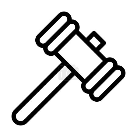 Téléchargez les illustrations : Icône épaisse de ligne de vecteur de marteau de jouet pour l'usage personnel et commercial - en licence libre de droit
