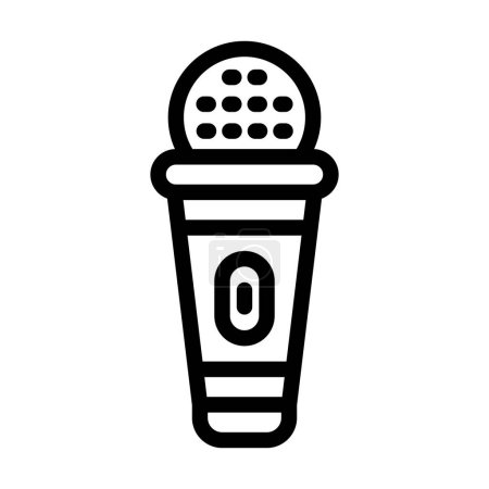 Illustration for Toy Mic Vector Thick Line Icon For Personal And Commercial Use - Royalty Free Image
