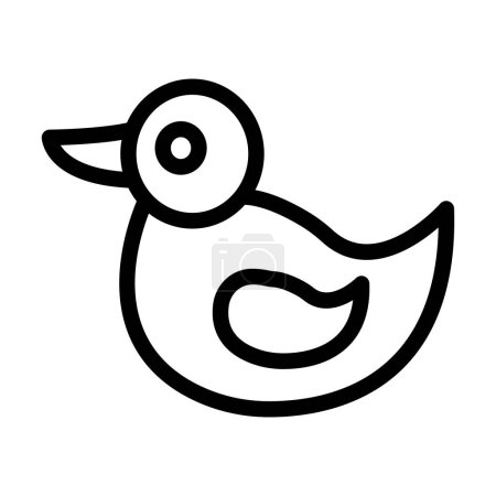 Ilustración de Icono de línea gruesa del vector del pato del juguete para el uso personal y comercial - Imagen libre de derechos
