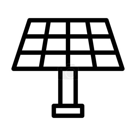 Téléchargez les illustrations : Icône de ligne épaisse de vecteur de panneau solaire pour l'usage personnel et commercial - en licence libre de droit