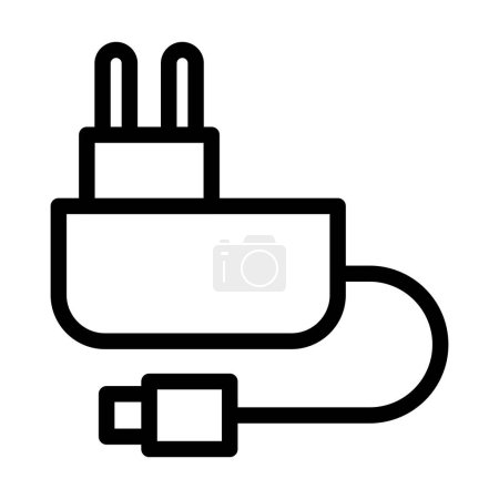 Illustration for Charger Vector Thick Line Icon For Personal And Commercial Use - Royalty Free Image