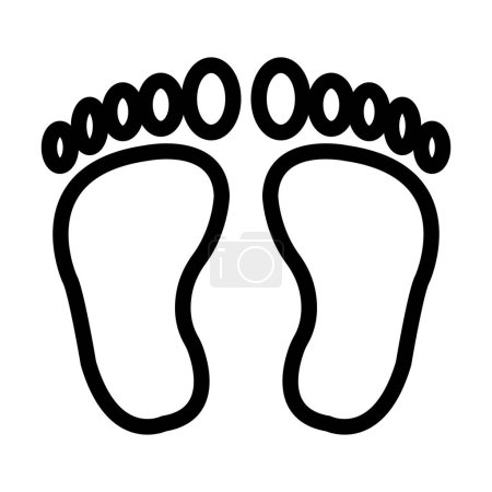Illustration for Footprint Vector Thick Line Icon For Personal And Commercial Use - Royalty Free Image