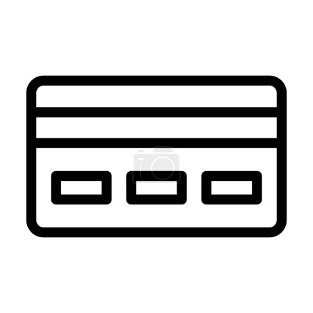 Illustration for Credit Card Vector Thick Line Icon For Personal And Commercial Use - Royalty Free Image