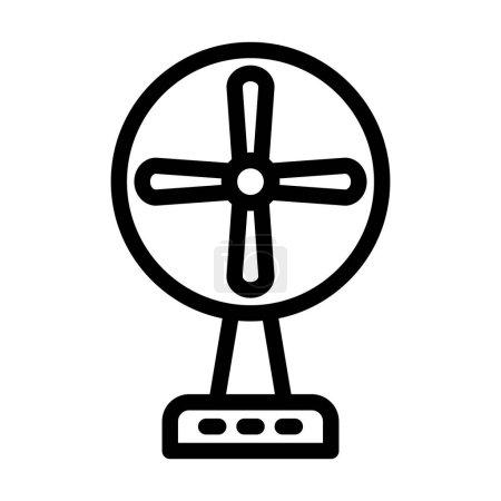 Ilustración de Vector de ventilador de línea gruesa icono para uso personal y comercial - Imagen libre de derechos