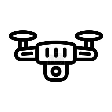 Ilustración de Drone Vector Thick Line Icono para uso personal y comercial - Imagen libre de derechos