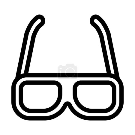 Illustration for 3d Glasses Vector Thick Line Icon For Personal And Commercial Use - Royalty Free Image