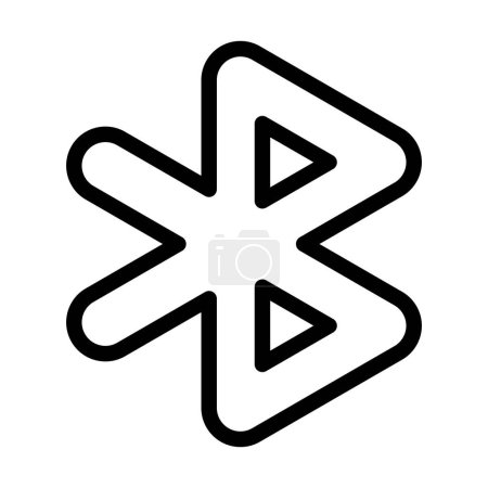 Ilustración de Icono de línea gruesa del vector Bluetooth para el uso personal y comercial - Imagen libre de derechos