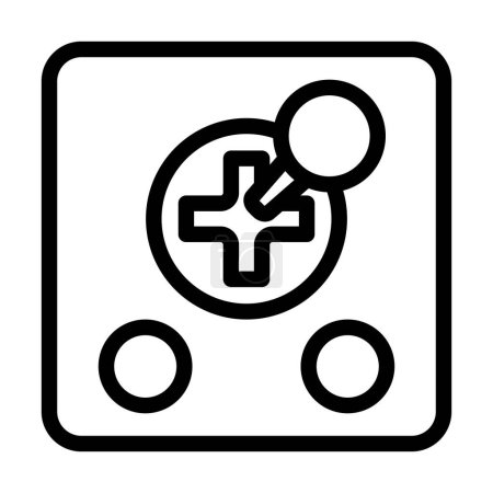 Ilustración de Joystick Vector Thick Line Icono para uso personal y comercial - Imagen libre de derechos